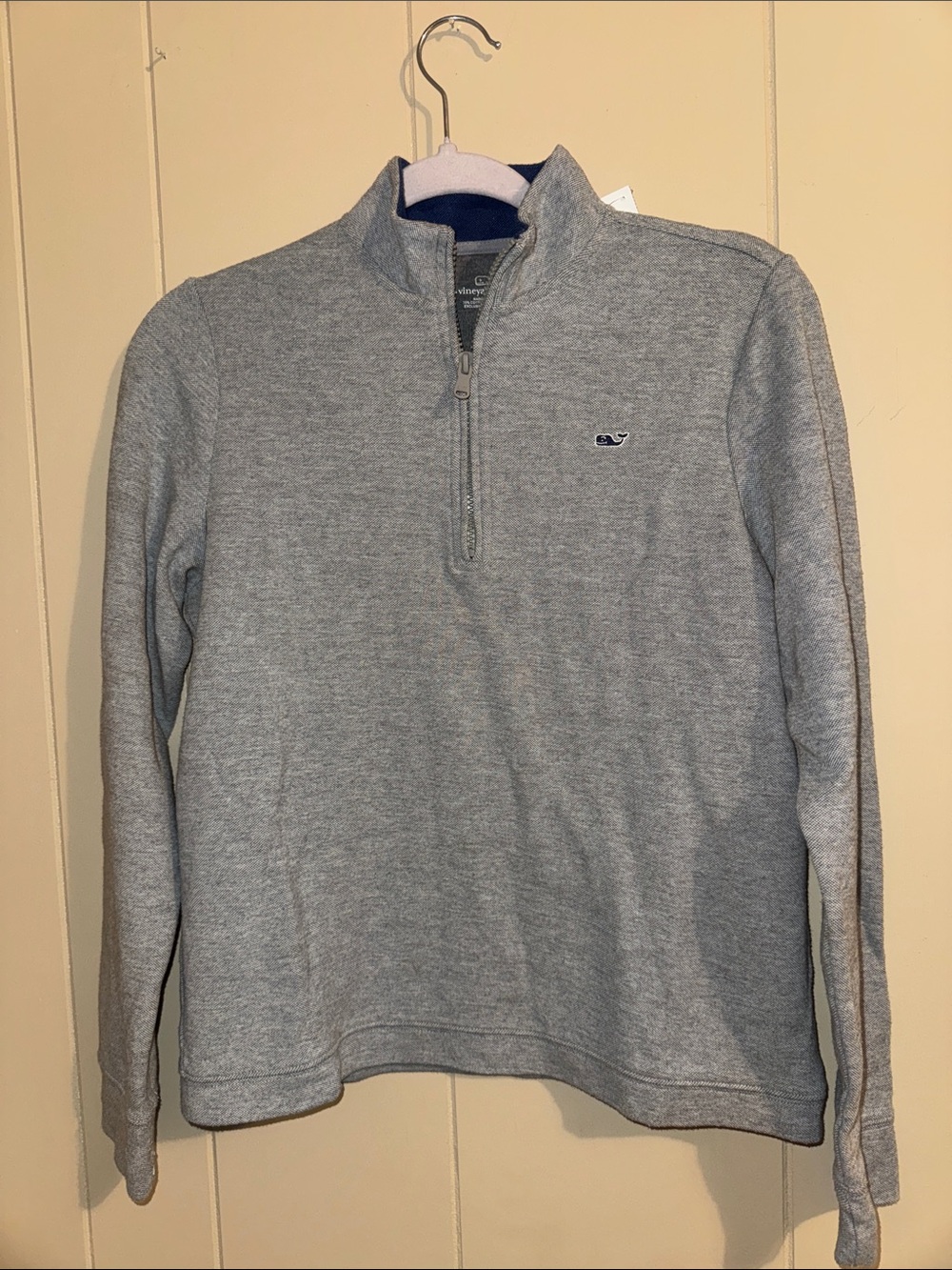 Vineyard Vines Light Gray Half-Zip Pullover Sweater